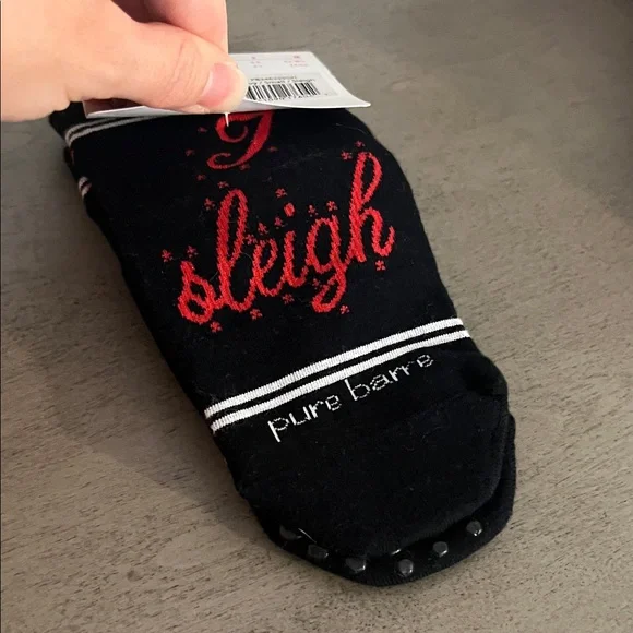 Pure Barre Black and Red Casual Socks - Picture 2 of 4